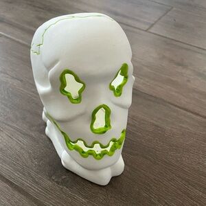 Skeleton Tea Light Holder Green Details White Bones By Silvestri Fine Bone China